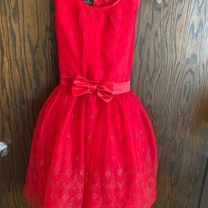big girls red special occasion dress